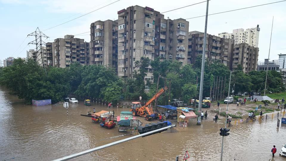 Water logging in Gurgaon